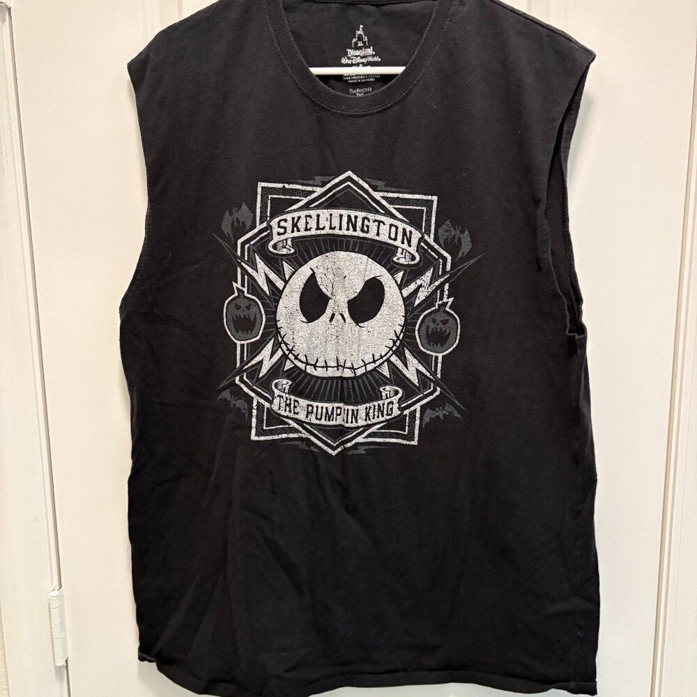 Disney Nightmare Before Christmas Skellington Shirt Black Size XL EUC Unisex - Picture 2 of 7